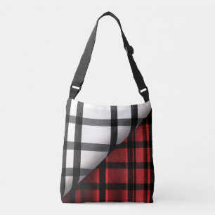 Sac Ajustable Plaid Moderne Abstraite Rouge Noir Plaid Collectio