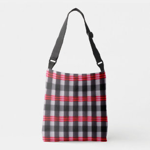 Sac Ajustable Plaid Populaire Abstrait Rouge Noir Plaid Collecti