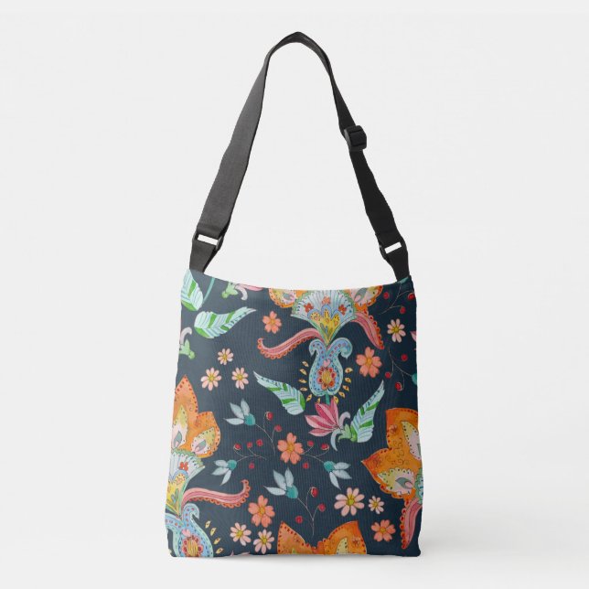 Sac Ajustable Plaisir floral : Aquarelle texture de fleurs (Devant)