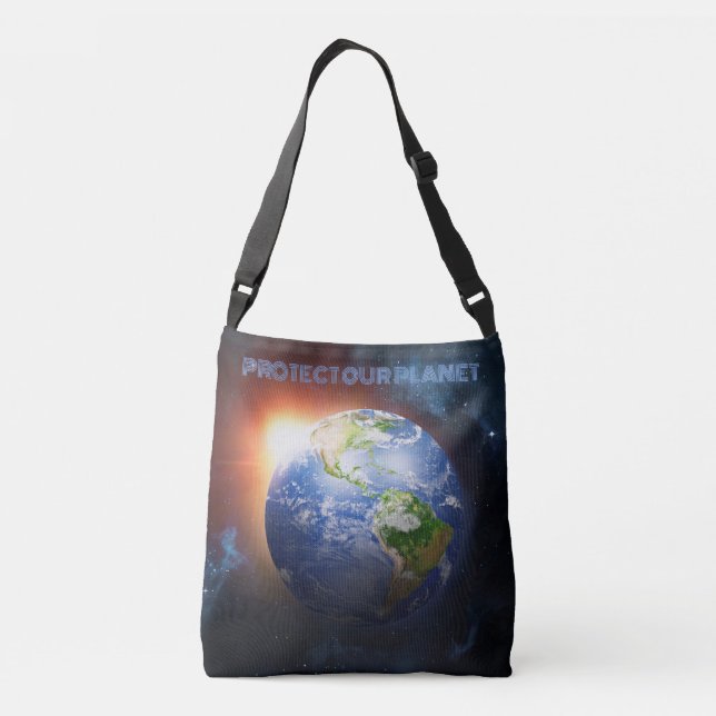Sac Ajustable Planète de texte personnalisé Terre (Dos)