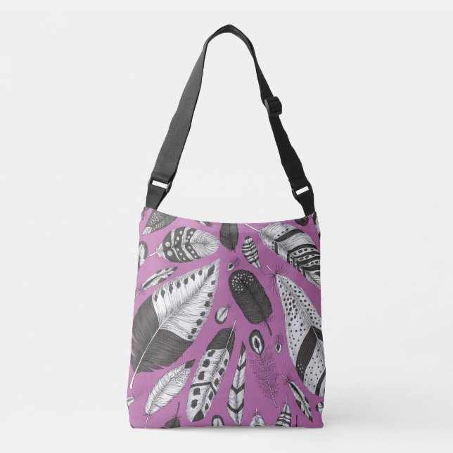 Sac Ajustable Plumes motif (Devant)