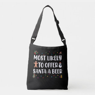 Sac Ajustable Plus susceptible d'offrir une bière à Santa Drôle
