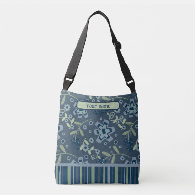Sac Ajustable Plutôt Bleu Flore Personnalisable Inspiribilité (Devant)
