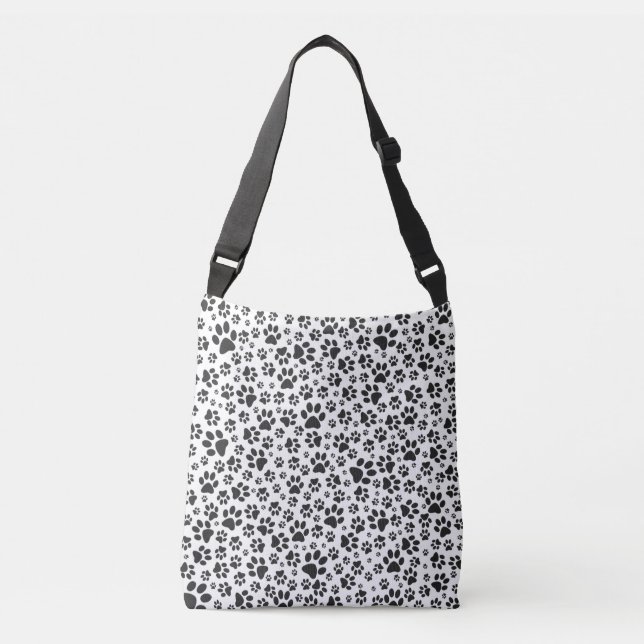 Sac Ajustable Poches de chien noir et blanc Poka Dot (Devant)