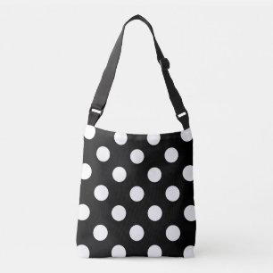 Sac Ajustable Point Polka blanc sur le Motif noir