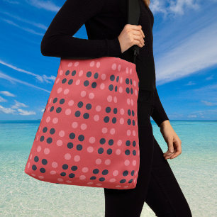 Sac Ajustable Points Décoratifs en Rose et Gris