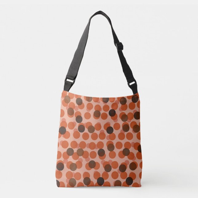 Sac Ajustable Points orange mandarine et marron (Devant)