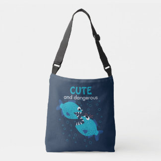 Sac Ajustable Poissons mignons et dangereux des textes faits sur