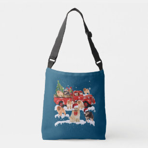 Sac Ajustable Pomeranian équitation Camion Rouge Noël Joyeux Noë
