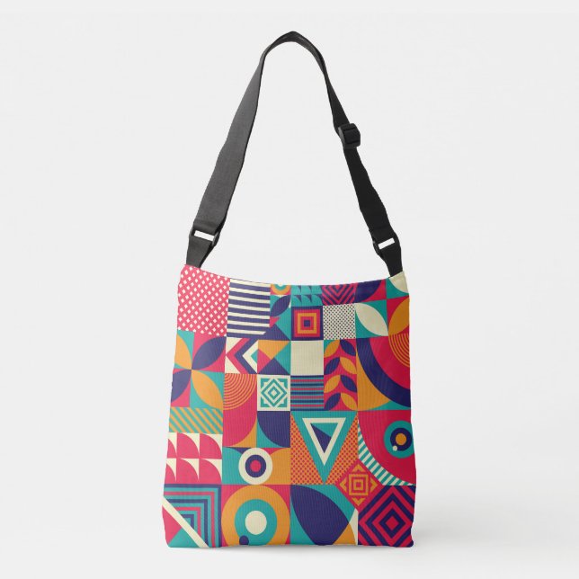 Sac Ajustable Pop formes géométriques abstraites, motif transpar (Devant)