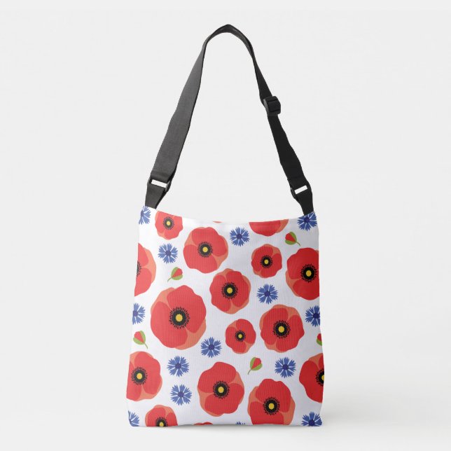 Sac Ajustable Poppys Et Cornflowers Motif (Devant)