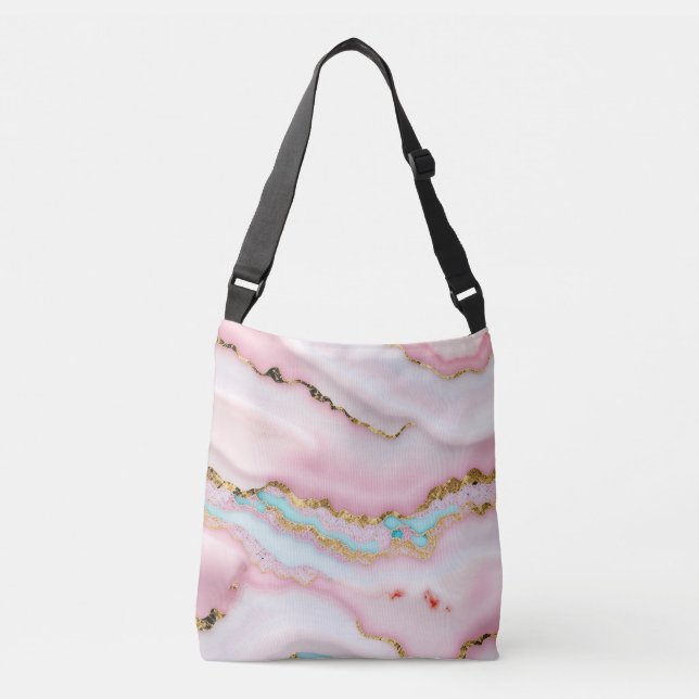 Sac Ajustable Porte Marbre Populaire Blue Rose Collection Or (Devant)