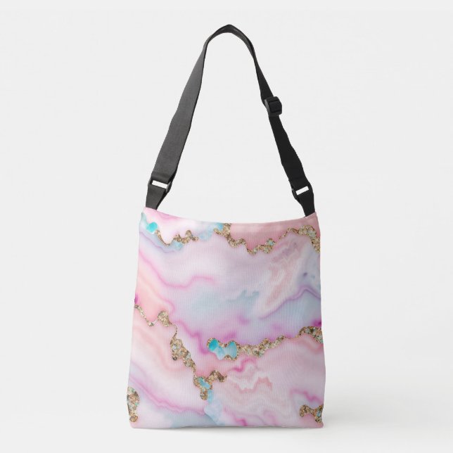 Sac Ajustable Porte rose clair Marbre Collection populaire (Devant)