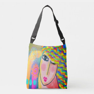 Sac Ajustable Portrait Abstrait funky d'une femme