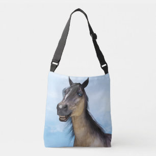 Sac Ajustable Portrait d'art humoristique de cheval souriant