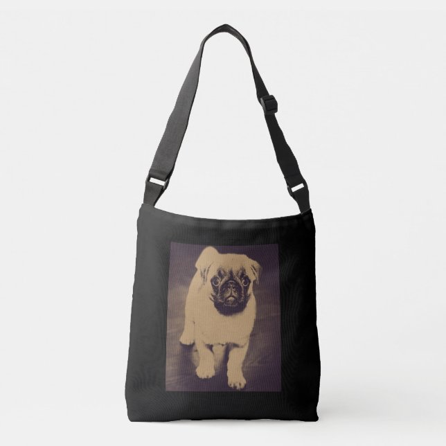 Sac Ajustable Portrait de chien Carlin mignon (Devant)