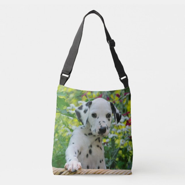 Sac Ajustable Portrait de chiot de Chien de Dalmatie - sur (Devant)