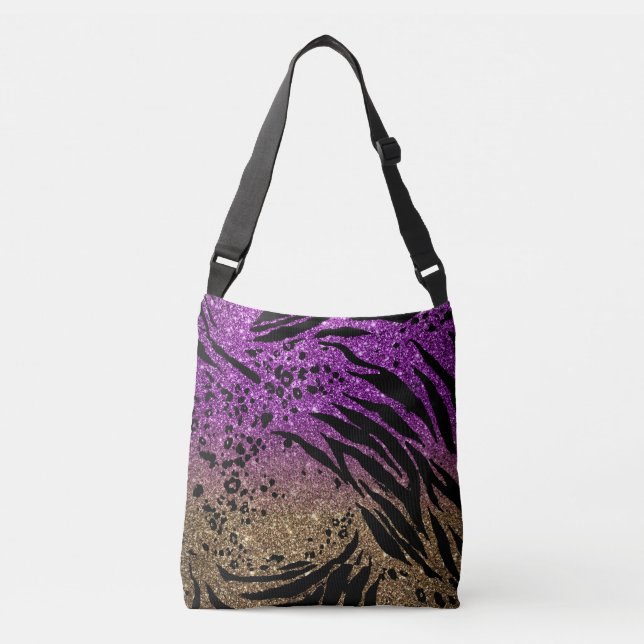 Sac Ajustable Poster de animal sur Parties scintillant Purple &  (Devant)