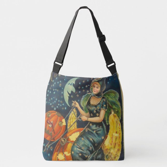 Sac Ajustable Poster de sorcière Halloween vintage (Devant)