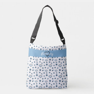 Sac Ajustable Poudre Coeurs Bleus Cheer, Pom Poms, Mégaphone