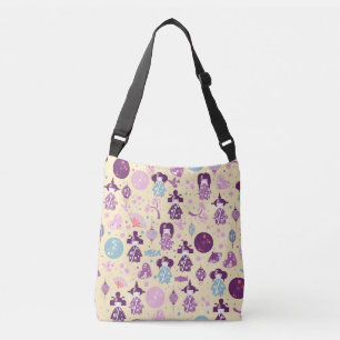 Sac Ajustable Poupées japonaises - motif Kokeshi