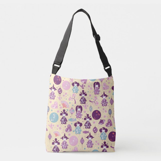 Sac Ajustable Poupées japonaises - motif Kokeshi (Devant)