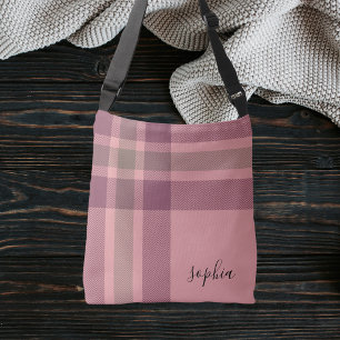Sac Ajustable Pour son simple plaid rose unique chic élégant
