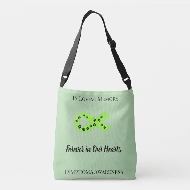 Sac Ajustable Pour Toujours Dans Nos Cœurs Ruban Vert Citron de  (Dos)