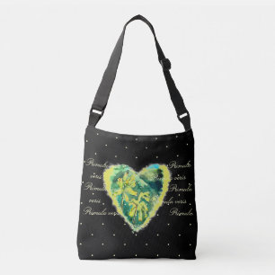 Sac Ajustable Primula Coeur noir jaune point coeur