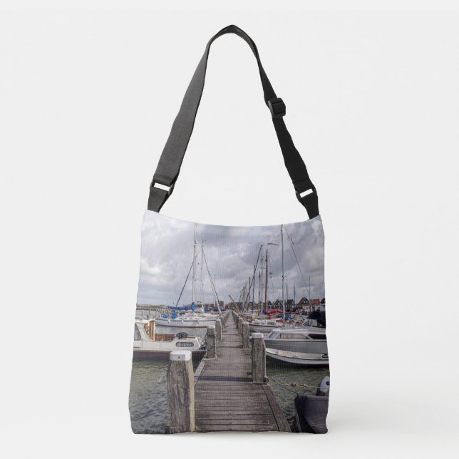 Sac Ajustable Quai avec bateaux et yachts à Marken Pays-Bas (Devant)