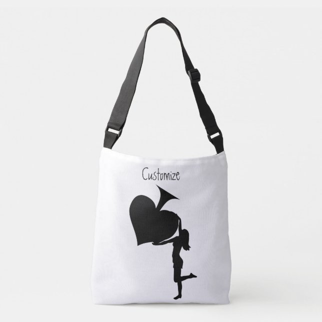 Sac Ajustable Queen of Spades tenant un tonnerre d'As noir (Devant)