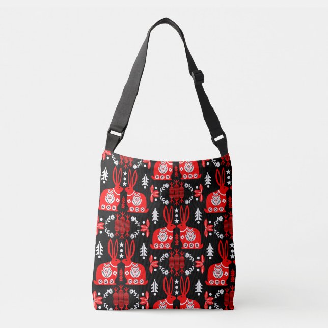Sac Ajustable Rabbit Nordic Scandinavian Folk Art (Devant)