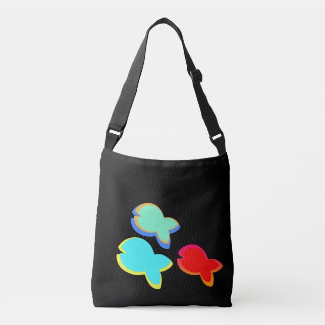Sac Ajustable Rainbow Fish Black (Devant)