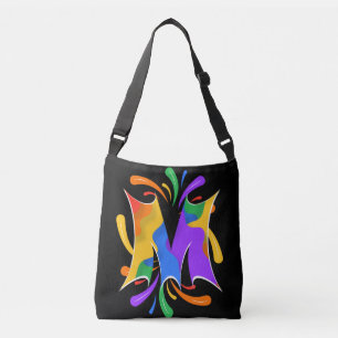 Sac Ajustable Rainbow Letter M Monogram Abstract