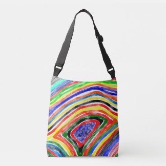 Sac Ajustable "Rainbow Vibes" Abstract Shoulder Bag