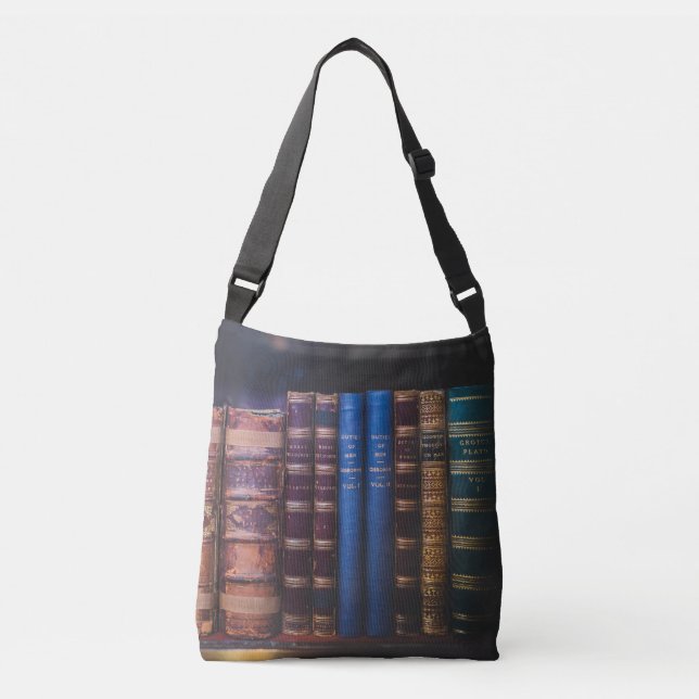 Sac Ajustable Rangée des épines de couverture du livre en cuir (Devant)