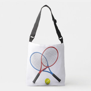 Sac Ajustable raquettes de tennis rouges et bleues 3D et balle