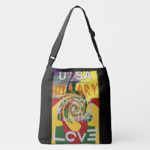Sac Ajustable Rasta Couleurs Rouge or Vert Hillary Art Imprimer