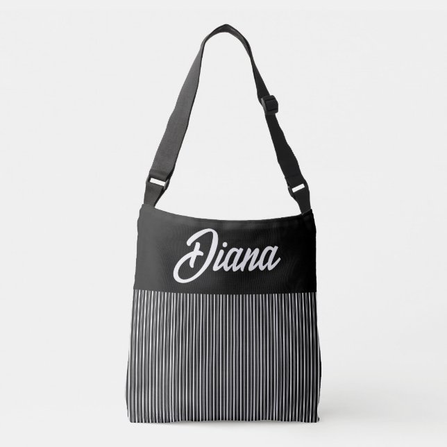 Sac Ajustable Rayure noire et blanche avec bloc de couleur (Devant)