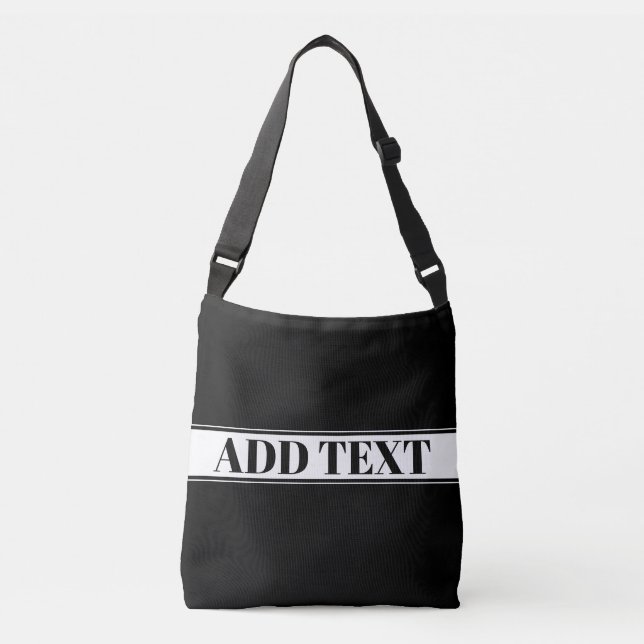 Sac Ajustable Rayure personnalisée noir et blanc (Devant)