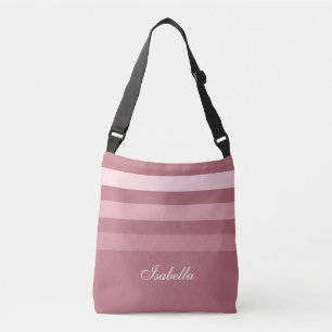 Sac Ajustable Rayures et calligraphie en or rose