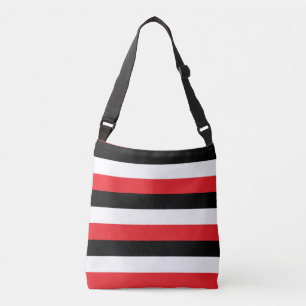 Sac Ajustable Rayures Noir Blanc Rouge