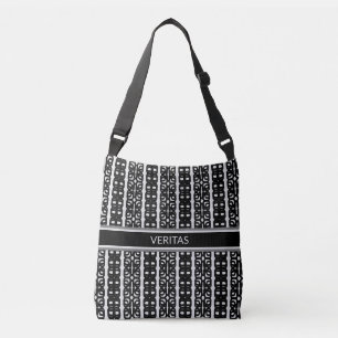 Sac Ajustable Rayures noires élégantes et stylées sur fond gris 
