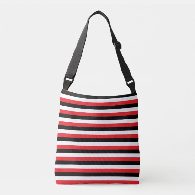 Sac Ajustable Rayures rouges blanches noires (Devant)