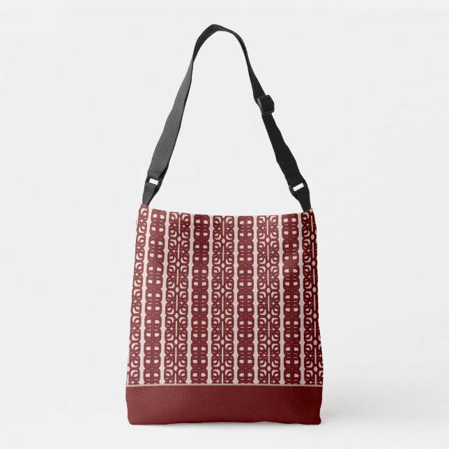 Sac Ajustable Rayures verticales abstraites modernes sur fond bo (Dos)