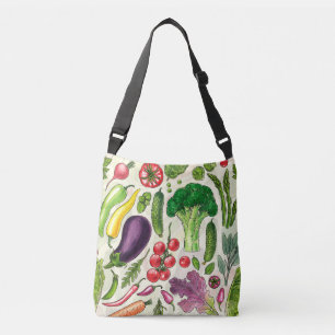 Sac Ajustable Récolte de légumes et d'herbes sur le blanc