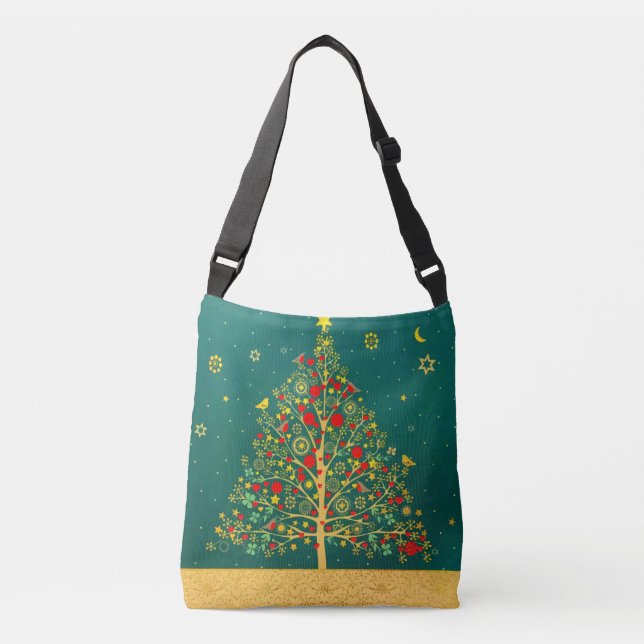 Sac Ajustable Red Green Gold Parties scintillant Chrismas Winter (Devant)
