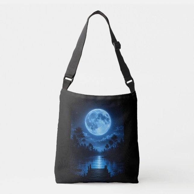 Sac Ajustable Reflet esthétique de la forêt au clair de lune cél (Devant)