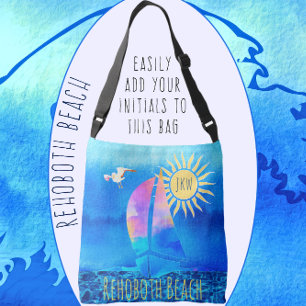 Sac Ajustable Rehoboth Beach Aquarelle Voilier Eau moussante