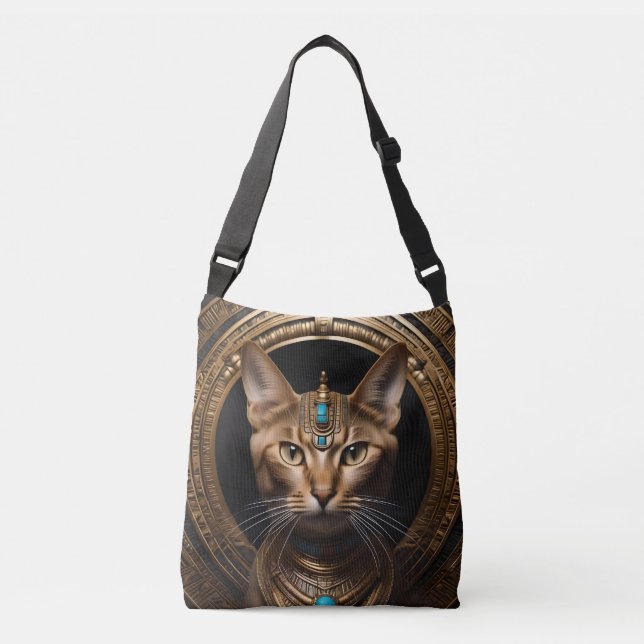 Sac Ajustable Reine du Nil : Cléopâtre le chat en coiffure (Devant)